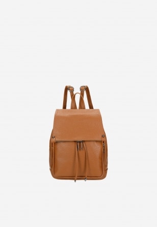 Hnědý dámský designový batoh z kvalitní kůže 80073-53