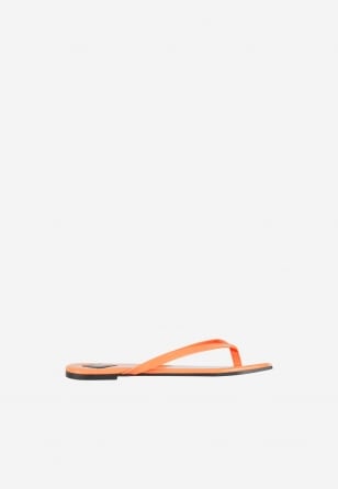 Moderní oranžové pantofle dámské typu žabky WJS71038-35