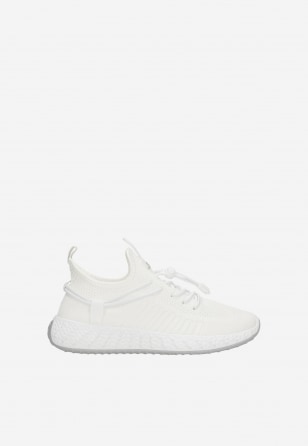 Komfortné biele dámske sneakersy na bežné nosenie 46166-89