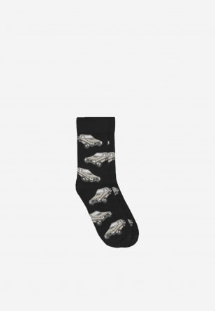 Bavlnené pánske ponožky so štýlovými autíčkami 97041-81