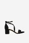 Czarne sandały damskie z krzyżującymi się paskami 76058-61