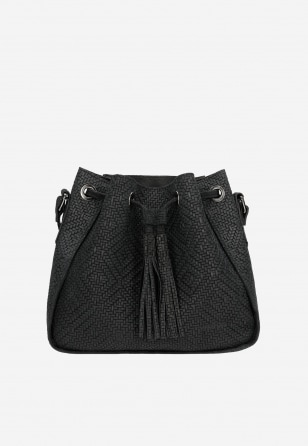 Malá vzorovaná černá kabelka na každodenní nošení