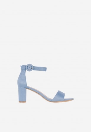 Letní trendy světle modré sandály na podpatku WJS74004-66