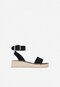WJS czarne sandały espadryle z zapięciem wokół kostki WJS43010-51