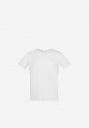 Biała koszulka męska w serek 98004-89