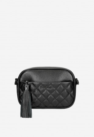 Černá malá dámská kabelka z kvalitní prošívané kůže 80232-51