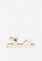 Białe oryginalne sandały damskie na płaskiej podeszwie 76089-59