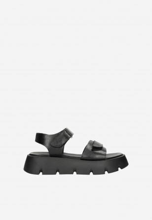 Černé dámské elegantní sandály s vysokou podrážkou