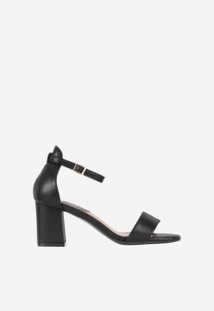 Elegantní sandály na podpatku v černém provedení WJS74050-11