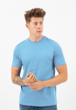 Jasnoniebieski t-shirt męski bawełniany