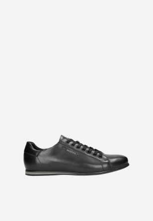 Elegantní pánské kožené boty v černé barvě