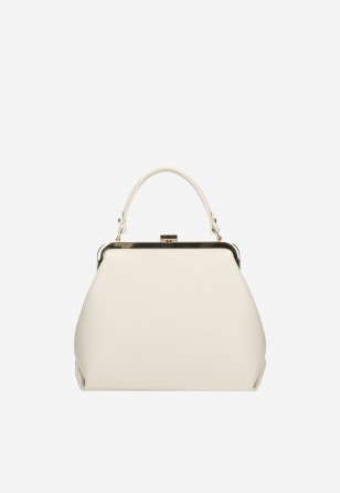 Luxusní béžová dámská kabelka z kvalitní kůže 80257-54