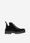 Černé dámské kotníkové boty z velurové kůže 64073-61