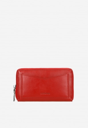 Praktická červená dámska peňaženka z lícovej kože 91065-55