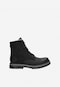 Čierne zimné pánske členkové topánky z prírodnej kože 24077-91