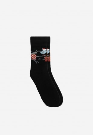 Teplé ponožky dámske s roztomilým zimným motívom