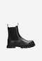 Vysoké černé pánské kotníkové boty s výraznou podrážkou 20018-51