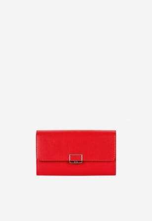 WJS duży portfel damski w kolorze czerwonym