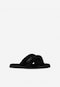 Černé dámské domácí pantofle z kvalitní kůže R34005-61