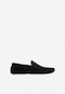 Czarne mokasyny męskie typu driving shoes 10145-61