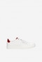 Bílé kožené pánské botasky s červenými detaily 10167-50