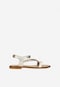 Zlaté dámske sandále na leto so zapletanými detailami 76048-58