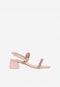 WJS różowe sandały damskie z ozdobnymi plecionymi paskami WJS74073-54