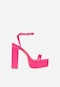 WJS wysokie różowe sandały damskie na platformie WJS74071-15