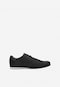 Čierne pánske sneakersy z näbuk kože so šnurovaním 10026-71