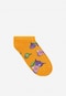 Veselé oranžové ponožky z bavlny s motivem fíků 97067-88