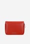 Mały czerwony portfel damski z gładkiej skóry licowej 91071-55