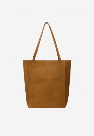 Velká hnědá dámská kabelka ve stylu shopper bag