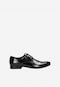 Kvalitní pánské kožené boty v černém provedení 9040-51