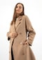 RELAKS płaszcz damski długi w kolorze beżowym R99015-44