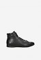 Czarne trzewiki męskie sneakersy skórzane 24093-51