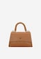 Elegantná dámska kufrová taška z hnedej kože 80203-53