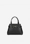 Decentní černá kožená dámská kufrová taška s velkými uchy 80204-51
