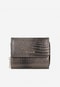 Béžová lakovaná dámska peňaženka so vzorom 91021-34