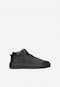 Čierne šnurovacie pánske topánky s vysokou podrážkou 24101-51