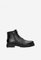Černé pánské kotníkové boty s praktickým zateplením 24095-71