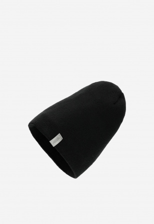 Nadčasová čierna akrylová pánska čiapka na zimu