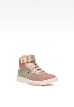 Sneakers BARTEK 14553013 II, dla dziewcząt, beżowo-różowy