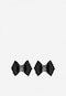 Černé elegantní šperky na boty ve tvaru mašlí 98516-11