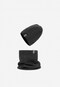 Czarno-popielaty zestaw czapka + komin z ciekawą fakturą R96010-81