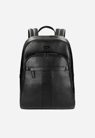 Elegantný pánsky batoh z čiernej lícovej kože