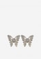 Złoty motyl z kryształkami - ozdoba do butów 98535-18