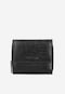 Czarny portfel damski z ozdobnym tłoczeniem 91021-51