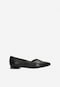 Black pointed-toe ballerinas with decorative heel 44049-51