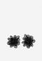 Czarny kwiat ozdoba do obuwia w formie klipsa 98534-11
