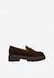 Brown loafers with a chunky sole 46310-62